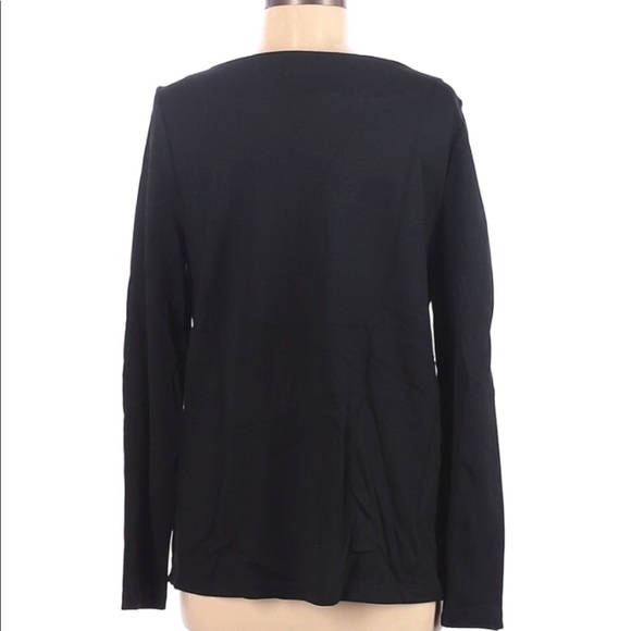 J. Jill Ponte Long Sleeve Top Size Medium Black - Picture 3 of 3